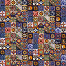 Kuche mit mexikanischen fliesen bunte muster mexambiente mexambiente. Salazar Mexikanische Fliesen 5x5 Cm Fliesen Patchwork