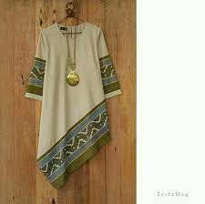 Batik ceplokan ini umumnya menjadi ciri khas batik asal jogjakarta. Asimetris Long Tunic Desain Blus Pakaian Semi Formal Baju Atasan Wanita