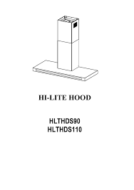 Rangemaster Hi Lite Hood 100 Manuel Utilisateur Manualzz