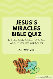 When jesus is baptized, the spirit of god descends on him in the shape of: Jesus S Miracles Quiz Quizzy Kid