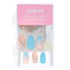 Mixed Boho Coffin Faux Nail Set 24 Pack Fake Nails For Kids Nails For Kids Claire S Fake Nails