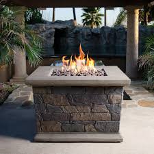 Bond Manufacturing Corinthian 34 In Square Envirostone Propane Fire Pit 66596 The Home Depot Fire Pit Gas Firepit Propane Fire Pit