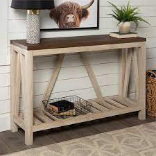52 A Frame Rustic Entry Console Table Dark Walnut Top With White Oak Base Walmart Com Entryway Tables Rustic Accent Table Farmhouse Entry Table