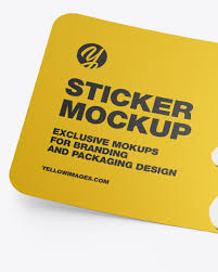 Free for personal and commercial use. Matte Sticker Mockup In Stationery Mockups On Yellow Images Object Mockups