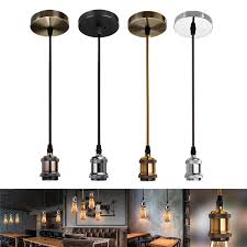 New E27 Pendant Light Socket Vintage Edison Lamp Holder Bulb Adapter For Indoor Use Ac110 220v Chile Shop
