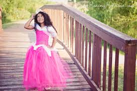 Plus, don't miss the tulle fox tail! Sleeping Beauty Tutu Dress Tutorial No Sew Disney Aurora Dress Cherish365