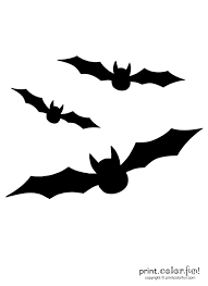 Get our best halloween templates here, like spider and cobweb stencils for cakes, spooky paper bats, and apple and pumpkin stencils for jam jars. Pumpkin Carving Stencil 3 Flying Bats Print Color Fun