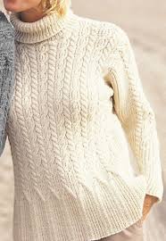 If you're thinking about knitting a sweater, the only thing you need to know is this: Free Knitting Pattern For Casual Cables Sweater Love The Hem Though I D Probably Cable Knit Sweater Pattern Cable Knit Sweater Pattern Free Knitting Patterns