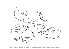 Learn How To Draw Sebastian From The Little Mermaid (The Little Mermaid)  Step By Step : Drawing Tutorials