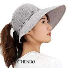 Open Top Ponytail Beach Bucket Hat