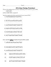 This book will let us in knowing our. Protein Synthesis 2 Pdf Name Period Dna Base Pairing Worksheet There Are Base Pairing Rules For Writing Complimentary Dna Strands For A Given Strand A Course Hero