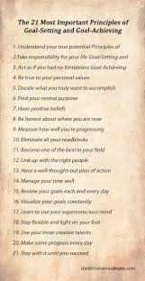 The 21 Most Important Principles Of Goal Setting And Goal Achieving Goals Goal Setting Success Principles Principles
