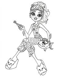 Monster High Pets Coloring Pages Lagoona Blue Free Printable Coloring Pages Coloring Pages Cartoon Coloring Pages Cute Coloring Pages