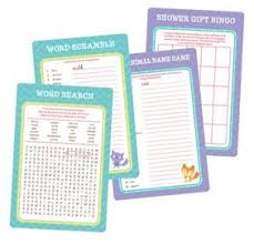 Baby Shower Game Kit For 20 Woodland Party City Boy Baby Shower Games Simple Baby Shower Baby Shower Activities