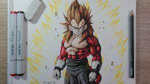 Dragon z dragon ball gt dbz drawings ball drawing manga drawing drawing reference character design comic art sketches. Vegeta Ssj4 Original No Reference Drawing Db Heroes Youtube