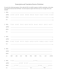 57 Astonishing Transcription And Translation Practice Worksheet Picture Ideas Samsfriedchickenanddonuts