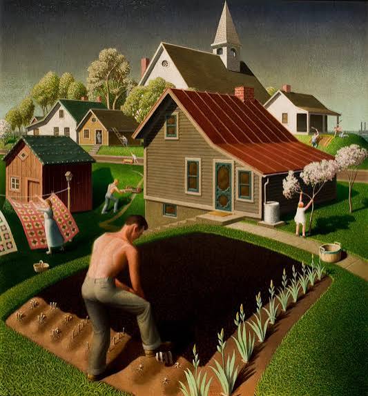 Work by Grant Wood