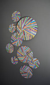 Arte De Pared Redonda Colorful Elija Su Propio Color Etsy Round Wall Art Colorful Wall Art Recycled Magazines