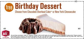 Free Birthday Week Dessert At Jack In A Box Coupons And Deals Sample Net Birthday Week Dessert Jack Free Birthday Stuff Birthday Desserts Free Desserts