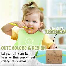 Buy Silicone Baby Bibs Waterproof Easy Wipe Silicone Bib For Babies Toddlers Baby Feeding Bibs With Large Food Catcher Pocket Travel Bibs Set For Boys Girls Food Grade