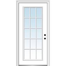 Mmi Door 32 In X 80 In Left Hand Inswing 15 Lite Clear Classic External Grilles Primed Fiberglass Smooth Prehung Front Door Z000540l The Home Depot In 2020 Mmi Door Front Entry Doors