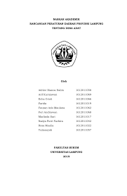 Pembahasan secara kritis analisis, induktif, deduktif serta reflektif melalui dialog kreatif. Pdf Naskah Akademik Rancangan Peraturan Daerah Provinsi Lampung Tentang Desa Adat