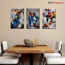 Modern art flower pot wall painting. Coloful Flower Pot Abstract Design Canvas Printed Painting For Living Room Bedroom