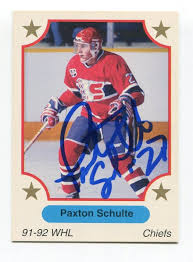 1991 7th Inning Sketch Paxton Schulte Signed Card Hockey NHL Autograph AUTO  #13