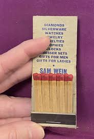 Matchbook Unstruck Sam Wein Jeweler Detroit Michigan