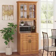 Shop wayfair for the best stand alone kitchen cabinets. Living Skog Pantry Kitchen Storage Cabinet Mdf Cherry Color Brown 2 Shelves H Ebay
