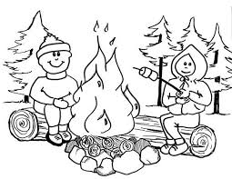 Summer Camp Toasting Marsmallow On Summer Camp Coloring Page Camping Coloring Pages Cool Coloring Pages Free Kids Coloring Pages