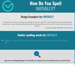 Correct Spelling For Initially Infographic Spellchecker Net