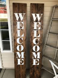 Custom 6ft Tall Welcome Front Porch Signs Front Porch Signs Porch Signs Pallet Projects Signs