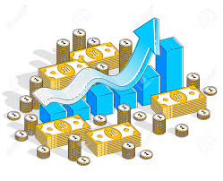 Success And Income Increase Concept Growth Chart Stats Bar With