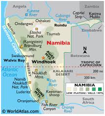 Namibia, in southern africa, boasts remarkable natural attractions such as the namib desert, the fish river canyon park, etosha national park and the kalahari desert. Namibia Maps Facts World Atlas