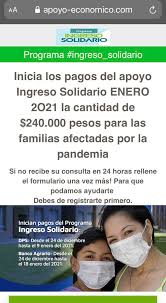 Ingreso solidario es un subsidio de $ 160.000 mensuales, destinado a hogares afectados por la pandemia, que no estaban listados en otros programas sociales. Anjxrddwz2eoqm