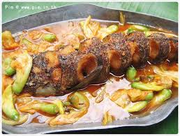 แกงส มปลาช อนแป ะซะ อาหาร อาหารร มทาง ซ โครงหม