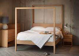 11+ latest four poster bed design online in india @wooden street. Oasis Contemporary 4 Poster Bed Natural Bed Company