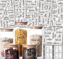 120 pcs/set Kitchen Labels, Bathroom&Beauty Script Labels MEGA SET * Labels  Seasoning Labels For Containers Organization Stickers Dining Room Food ...