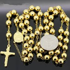 A gold rosary is a beautiful gift of faith that displays the finest taste, and is likely to be handed looking for a solid 14kt gold rosary? 2015 Yellow Gold Rosary Chain Heavy 8mm Solid Ball Pure Stainless Steel Rosary Crucifix Cross Necklace For Men 30 5 5 Cross Necklace Necklace For Mengold Rosary Chain Aliexpress