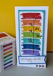 Scrap Stamp Share A Happy Hello Ctmh February Stamp Of The Month Australasian Blog Hop C1608brushstrokes Rainbow Card Cards Handmade Creative Cards