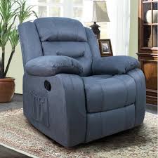 Walnew Manual Wall Hugger Recliner With Massage Microfiber Recliner In 2020 Wall Hugger Recliners Manual Recliner Chair Single Sofa