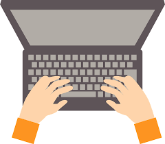 Laptop computer office business writing technology work desk coffee notebook. Hands Are Typing On A Laptop Computer Clipart Free Download Transparent Png Creazilla