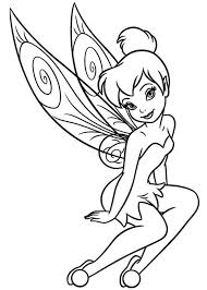 Download And Print Free Tinkerbell Coloring Pages Girls Tinkerbell Coloring Pages Fairy Coloring Pages Disney Coloring Pages