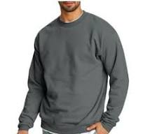 Mens Sweatshirts Clearance Crewneck Long Sleeved Casual Solid Color  Sweatshirt Light Blue 2XL