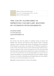 The cashier is the set of all cash transactions. Pdf The Use Of Flashcards In Improving Vocabulary Mastery Of Students With Disability