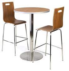 One of the most frequently asked questions that standard table height tables are 30 tall, a comfortable height that is easy for patrons to reach, while allowing them to rest their feet on the ground. Tall Bar Table Lunchroom Set 3 Piece Set