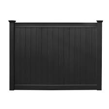 Veranda Pro Series 3 In X 6 Ft H X 8 Ft W Black Vinyl Anaheim Privacy Fence Panel Unassembled Privacy Fence Panels Fence Panels Paneling