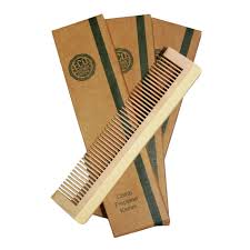 Set 100 bucati pieptene, lemn bambus, ambalat in cutie de carton, eco,  brand AMS - eMAG.ro
