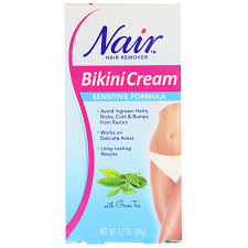 Nair مزيل الشعر كريم البكيني تركيبة للبشرة الحساسة مع الشاي الأخضر 1 7 أوقية 48 غ Iherb